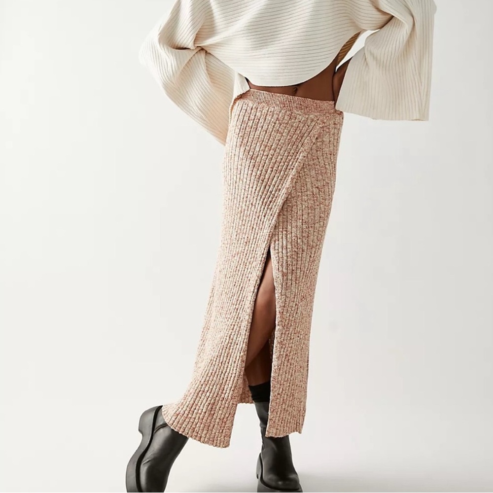 Free People Better Days Midi Skirt in Myrrh Combo | Size M
